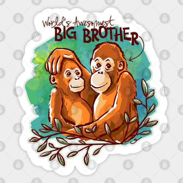 World's Awesomest Big Brother Sticker by ElephantShoe